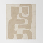 Abstract Art 55/beige 2 Throw Blanket Gallery Image 2