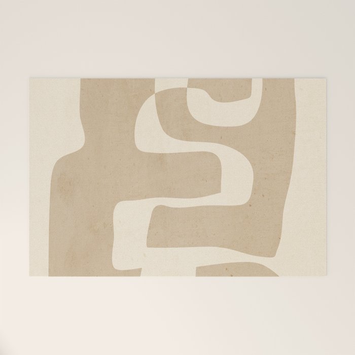 Abstract Art 55/beige 2 Welcome Mat Gallery Image 1