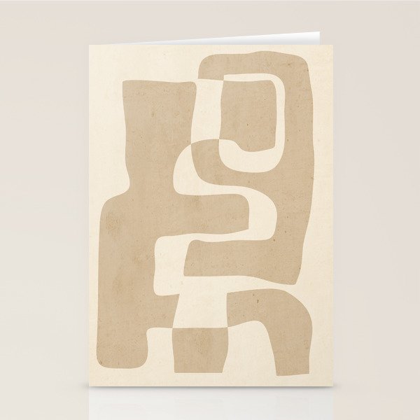 Abstract Art 55/beige 2 Stationery Card Gallery Image 2