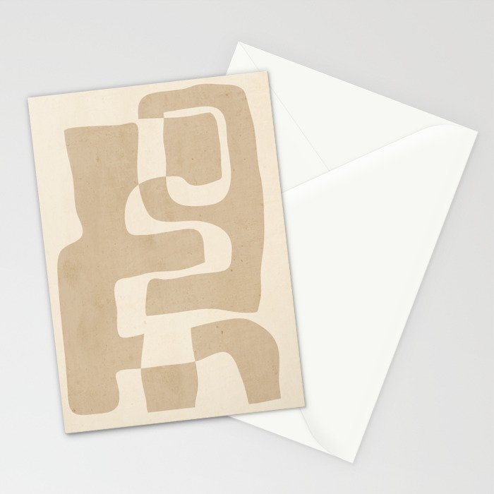 Abstract Art 55/beige 2 Stationery Card Gallery Image 2