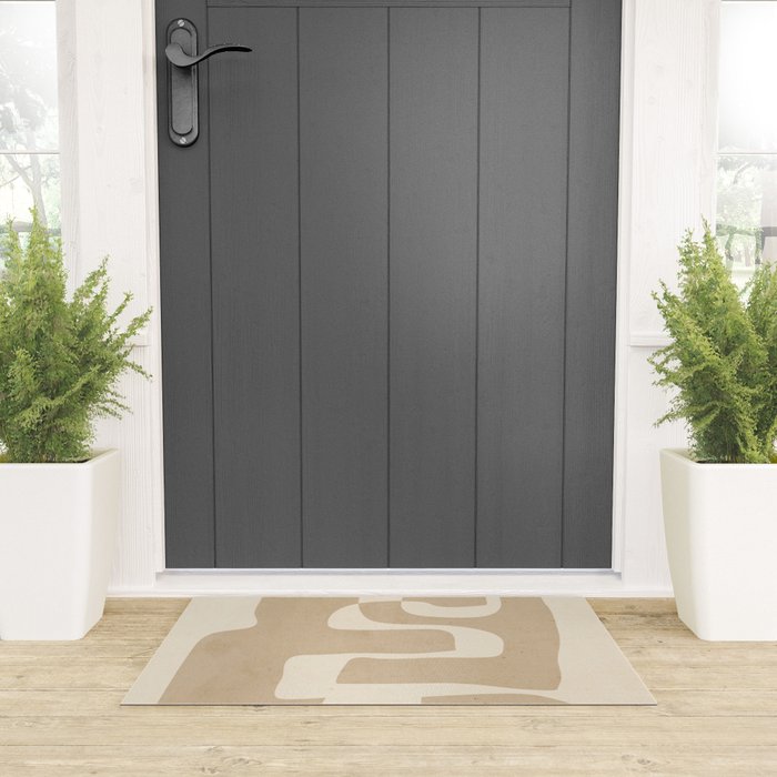 Abstract Art 55/beige 2 Welcome Mat Gallery Image 3