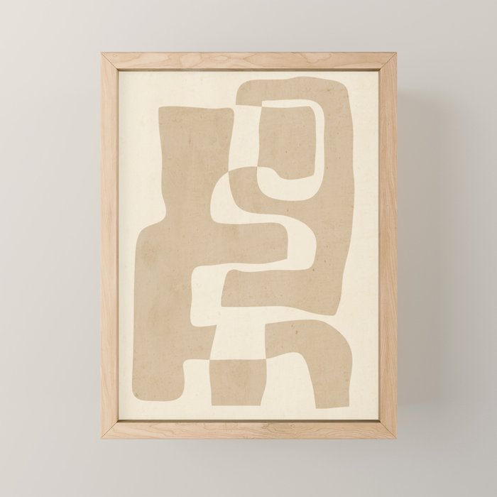 Abstract Art 55/beige 2 Mini Art Print Gallery Image 1