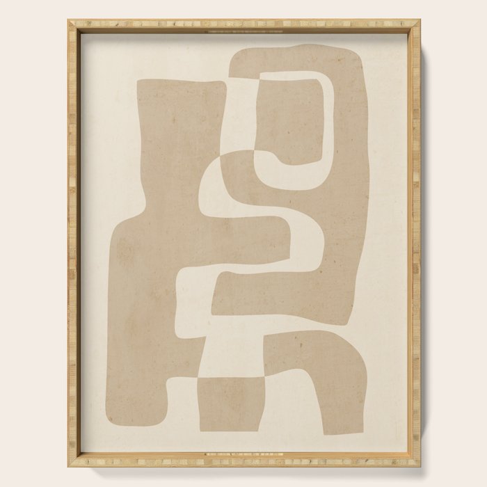 Abstract Art 55/beige 2 Serving Tray Gallery Image 1