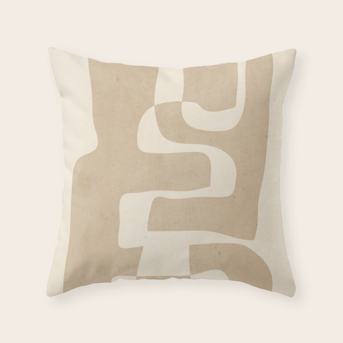 Abstract Art 55/beige 2 Throw Pillow Gallery Image 6