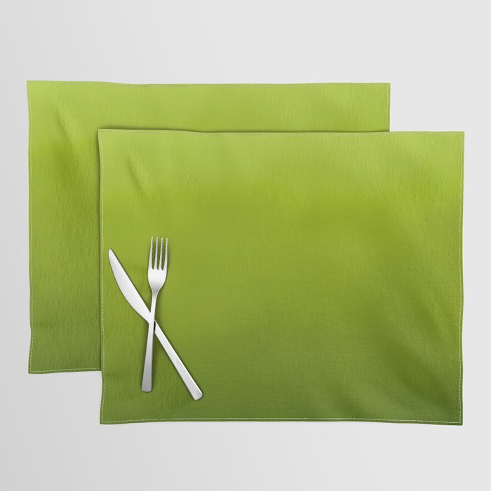 Fresh Green Ombre Abstract Watercolor Placemat Gallery Image 1