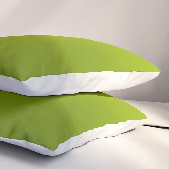 Fresh Green Ombre Abstract Watercolor Pillow Sham Gallery Image 3