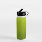 Fresh Green Ombre Abstract Watercolor Water Bottle Gallery Image 1
