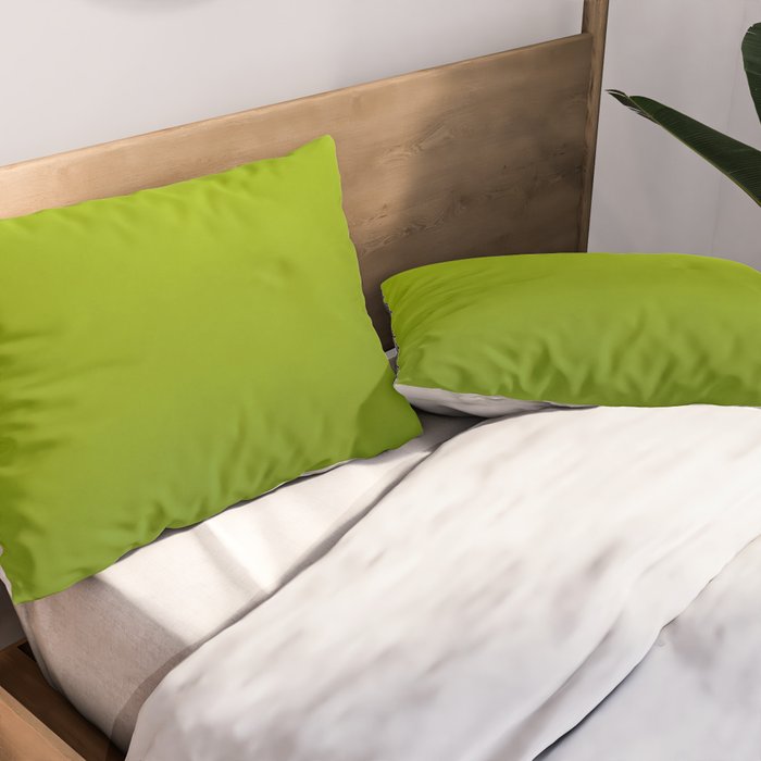 Fresh Green Ombre Abstract Watercolor Pillow Sham Gallery Image 2