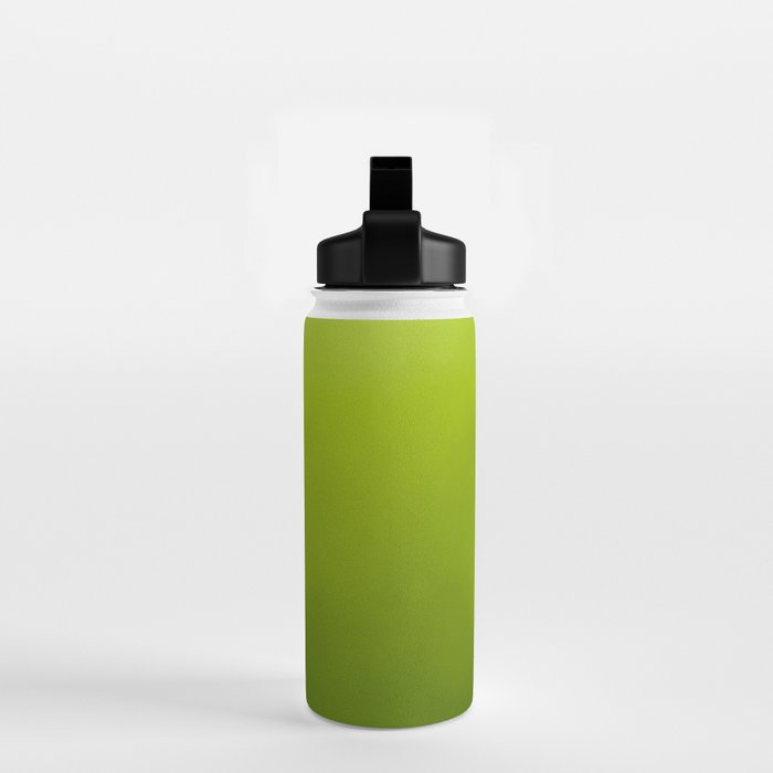 Fresh Green Ombre Abstract Watercolor Water Bottle Gallery Image 2