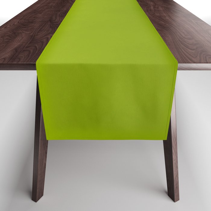 Fresh Green Ombre Abstract Watercolor Table Runner Gallery Image 1