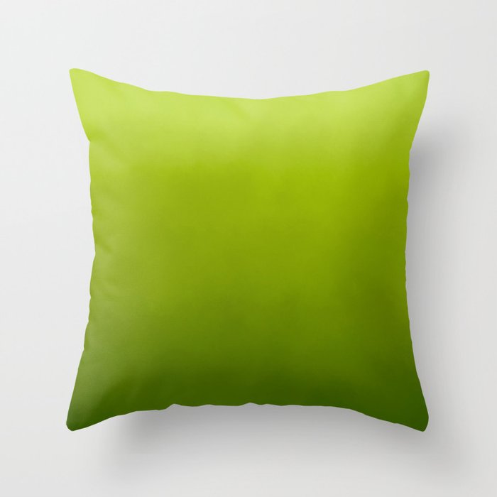 Fresh Green Ombre Abstract Watercolor Throw Pillow Gallery Image 1
