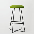 Fresh Green Ombre Abstract Watercolor Stool Gallery Image 1