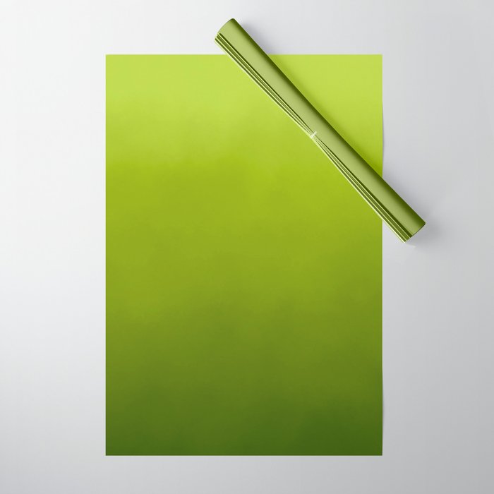 Fresh Green Ombre Abstract Watercolor Wrapping Paper Gallery Image 1