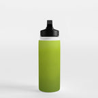 Fresh Green Ombre Abstract Watercolor Water Bottle Gallery Image 3