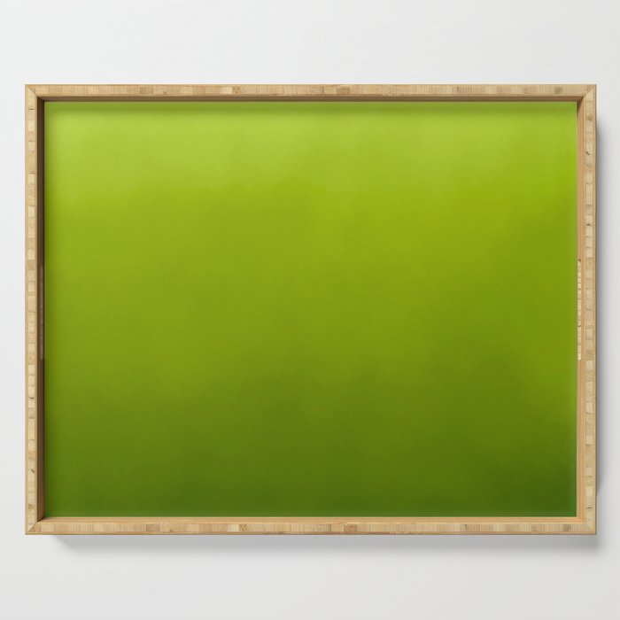 Fresh Green Ombre Abstract Watercolor Serving Tray Gallery Image 1