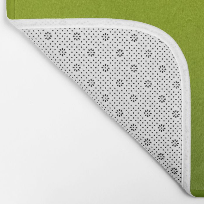 Fresh Green Ombre Abstract Watercolor Bath Mat Gallery Image 2