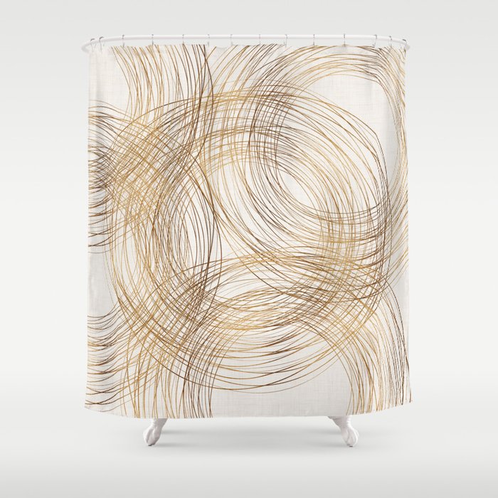 Metallic Circle Pattern Shower Curtain Gallery Image 1