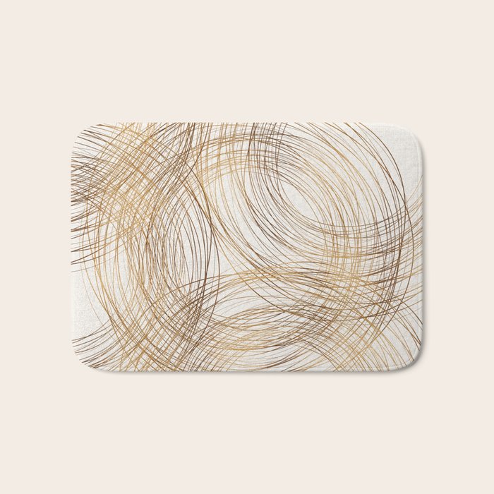 Metallic Circle Pattern Bath Mat Gallery Image 1