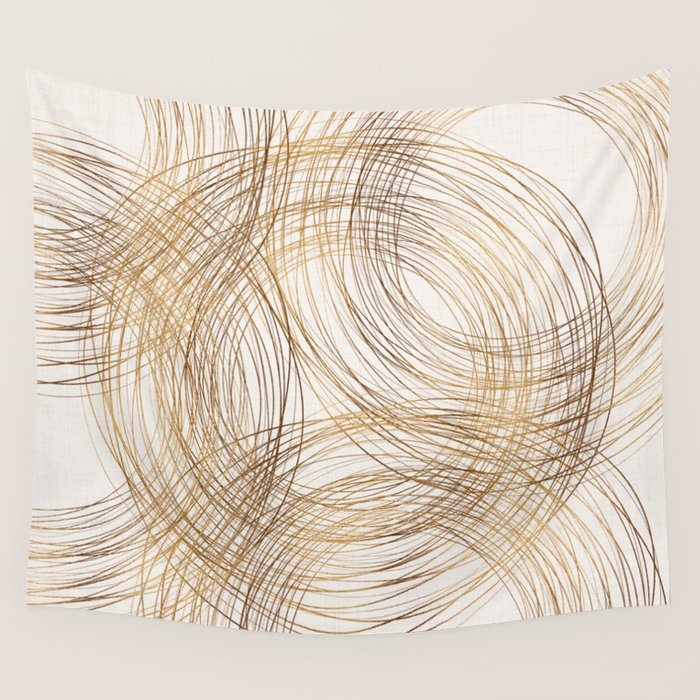 Metallic Circle Pattern Wall Tapestry Gallery Image 1