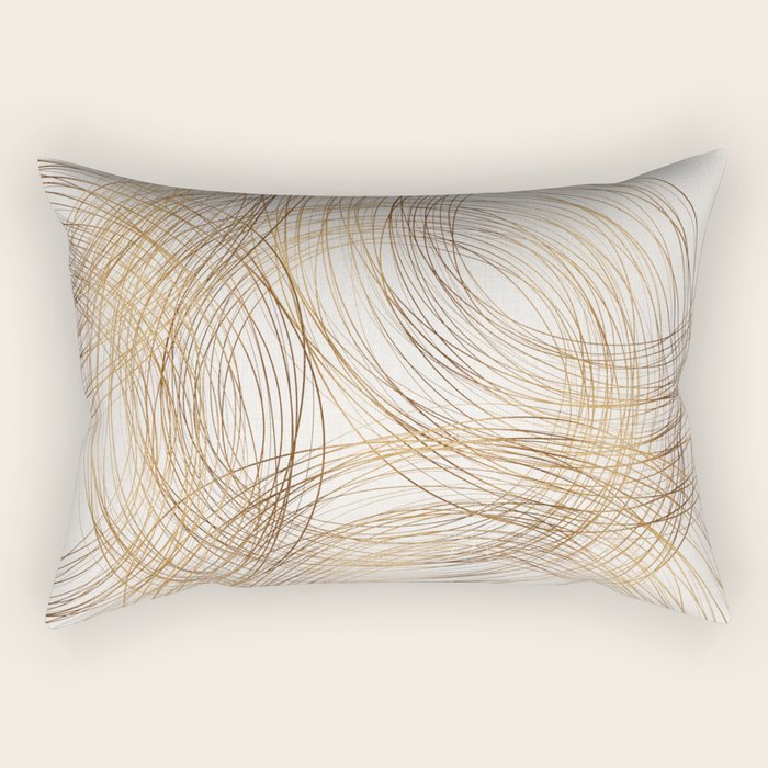 Metallic Circle Pattern Rectangular Pillow Gallery Image 2