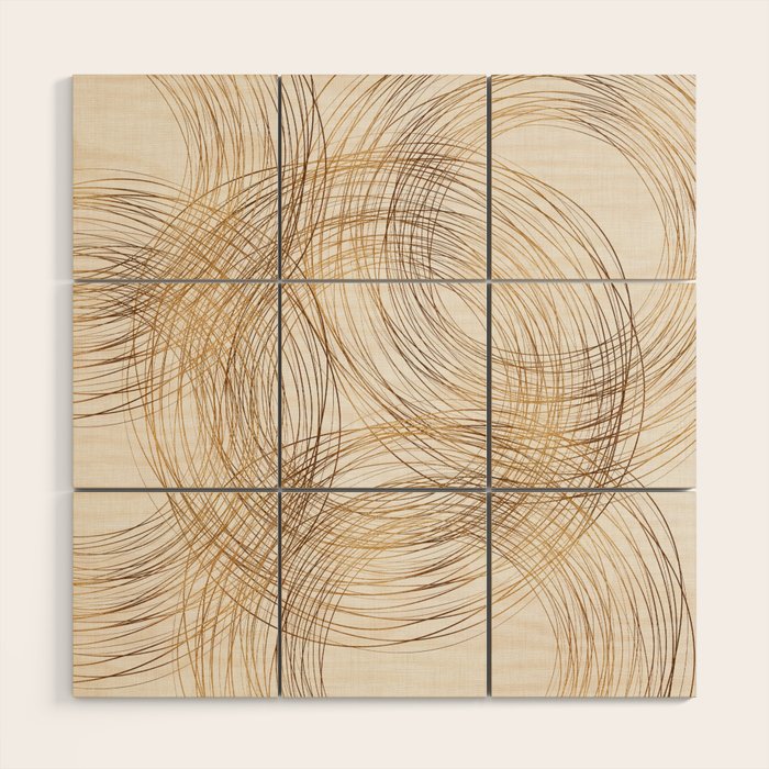 Metallic Circle Pattern Wood Wall Art Gallery Image 1