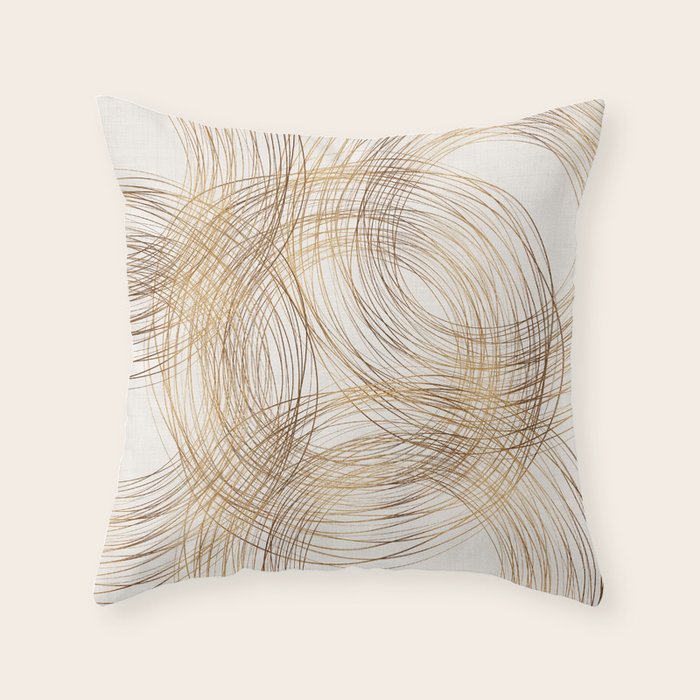 Metallic Circle Pattern Throw Pillow Gallery Image 1