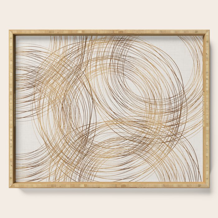 Metallic Circle Pattern Serving Tray Gallery Image 1