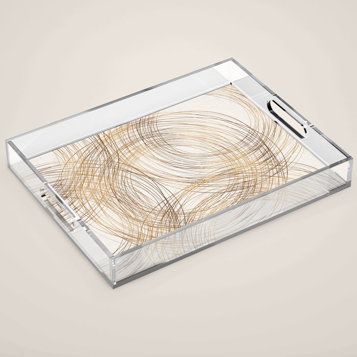 Metallic Circle Pattern Acrylic Tray Gallery Image 1