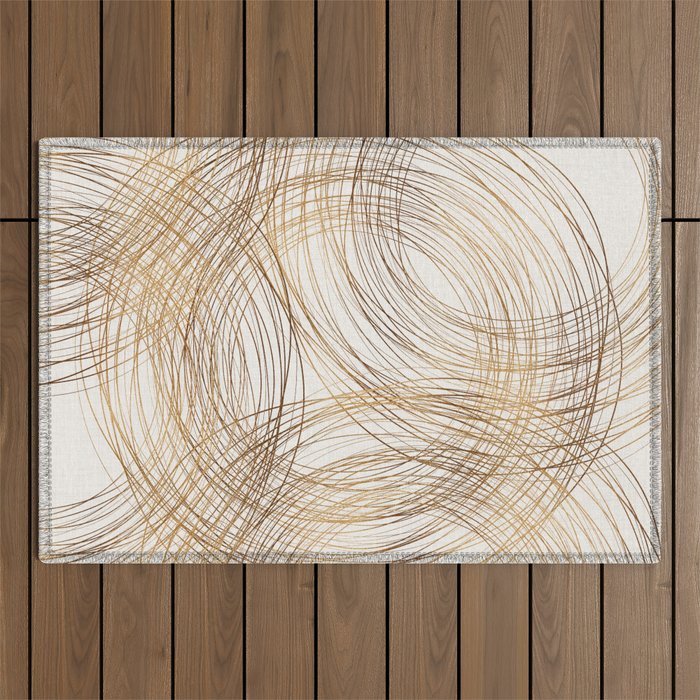 Metallic Circle Pattern Outdoor Rug Gallery Image 1