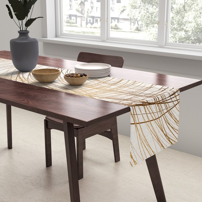 Metallic Circle Pattern Table Runner Gallery Image 2