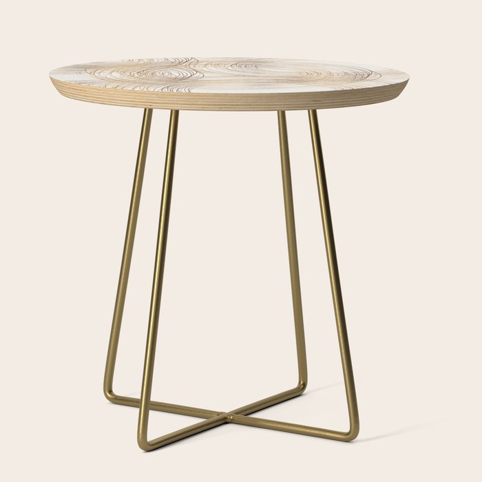Metallic Circle Pattern Side Table Gallery Image 1