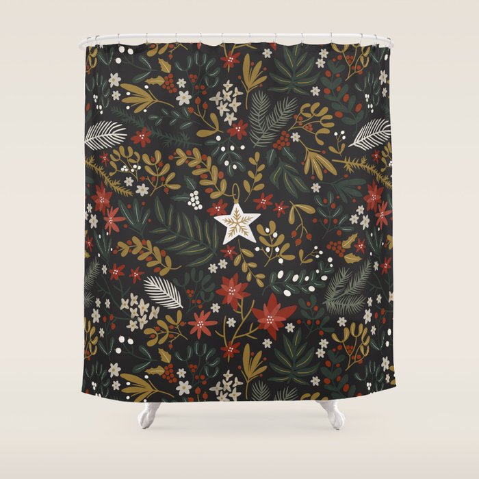 Dark holidays nature Shower Curtain Gallery Image 1