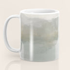 Break in the Weather II - Modern Abstract Painting, Light Teal, Sage Green Gray Cloudy Weather Ocean Coffee Mug Gallery Image 3