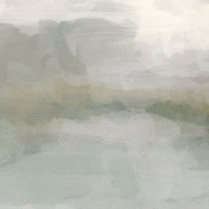 Break in the Weather II - Modern Abstract Painting, Light Teal, Sage Green Gray Cloudy Weather Ocean Coffee Mug Gallery Image 2