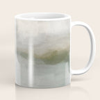 Break in the Weather II - Modern Abstract Painting, Light Teal, Sage Green Gray Cloudy Weather Ocean Coffee Mug Gallery Image 1