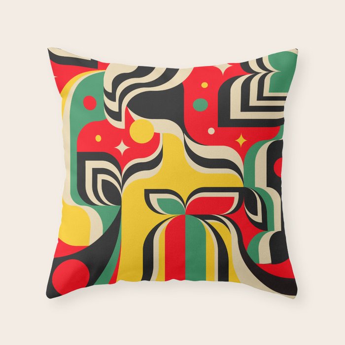 Girl with Hat Throw Pillow Gallery Image 1