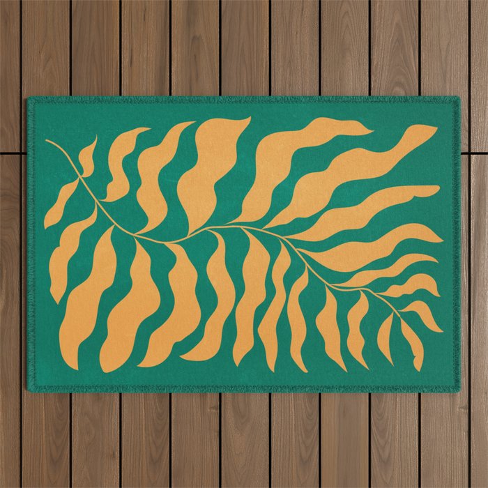 JAZZ FERNS 02 | Tropical Green & Casablanca Matisse Edition Outdoor Rug Gallery Image 1
