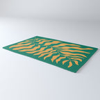 JAZZ FERNS 02 | Tropical Green & Casablanca Matisse Edition Rug Gallery Image 3