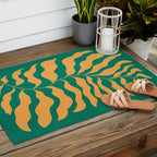 JAZZ FERNS 02 | Tropical Green & Casablanca Matisse Edition Outdoor Rug Gallery Image 2