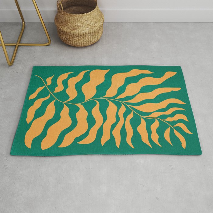JAZZ FERNS 02 | Tropical Green & Casablanca Matisse Edition Rug Gallery Image 1