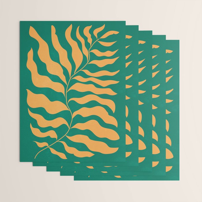 JAZZ FERNS 02 | Tropical Green & Casablanca Matisse Edition Wrapping Paper Gallery Image 3