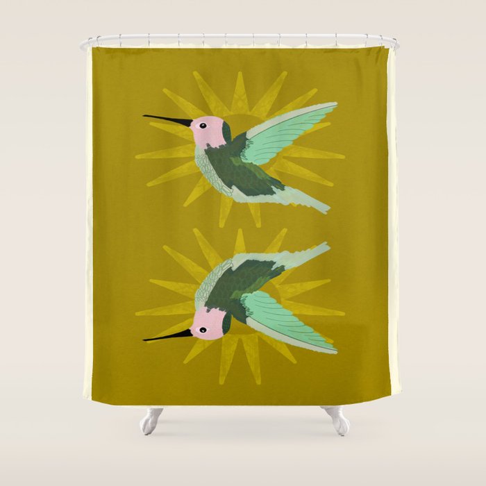 Hummingbird aka Sun God Shower Curtain Gallery Image 1