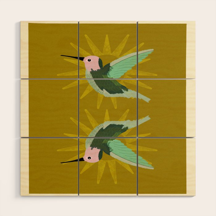 Hummingbird aka Sun God Wood Wall Art Gallery Image 1