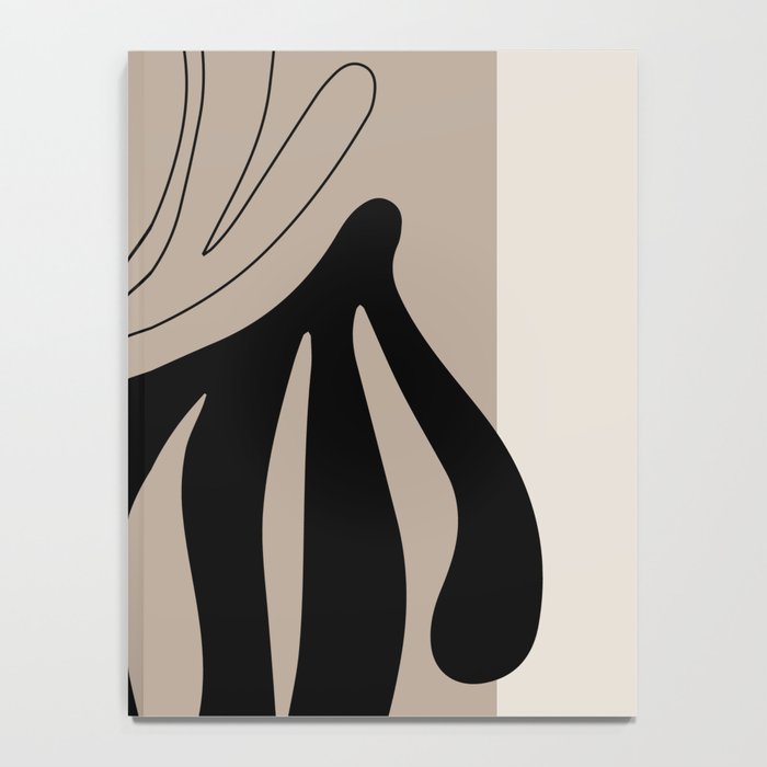 Matisse line leaf poster, abstract modern art, framed matisse print, eclectic plant wall decor Notebook Gallery Image 4