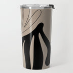 Matisse line leaf poster, abstract modern art, framed matisse print, eclectic plant wall decor Travel Mug Gallery Image 2