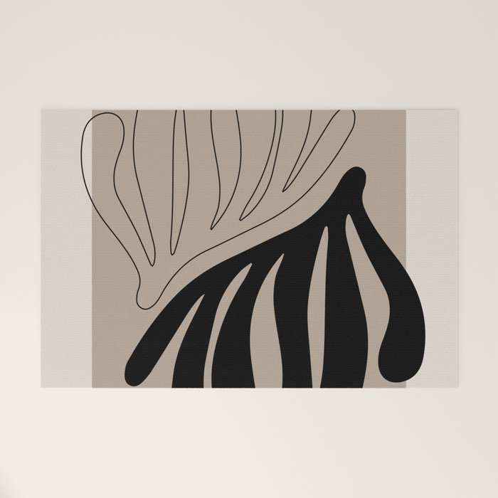 Matisse line leaf poster, abstract modern art, framed matisse print, eclectic plant wall decor Welcome Mat Gallery Image 1