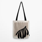 Matisse line leaf poster, abstract modern art, framed matisse print, eclectic plant wall decor Tote Bag Gallery Image 2