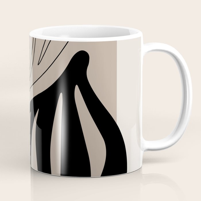 Matisse line leaf poster, abstract modern art, framed matisse print, eclectic plant wall decor Coffee Mug Gallery Image 1