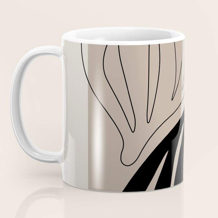 Matisse line leaf poster, abstract modern art, framed matisse print, eclectic plant wall decor Coffee Mug Gallery Image 3