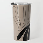 Matisse line leaf poster, abstract modern art, framed matisse print, eclectic plant wall decor Travel Mug Gallery Image 3